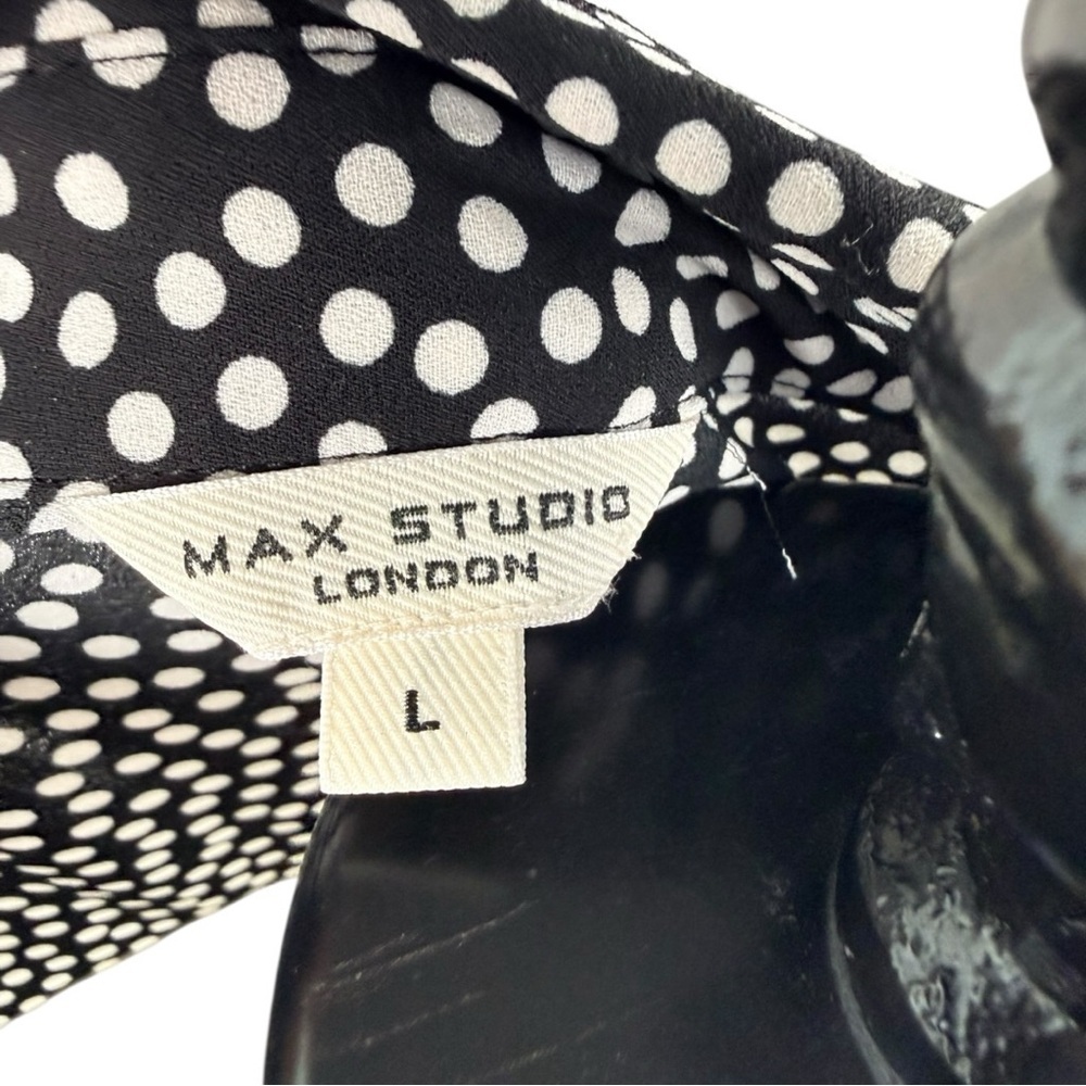 Max Studio Black and White Patterned Midi Dress - Picture 5 of 8